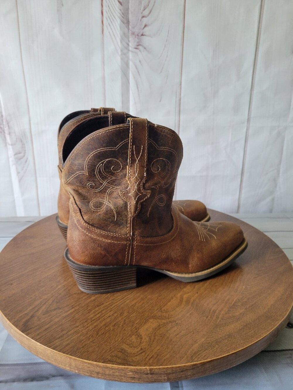 Justin Gypsy Chellie Leather Square Toe Women’s 9B Western Boots Tan Cowgirl